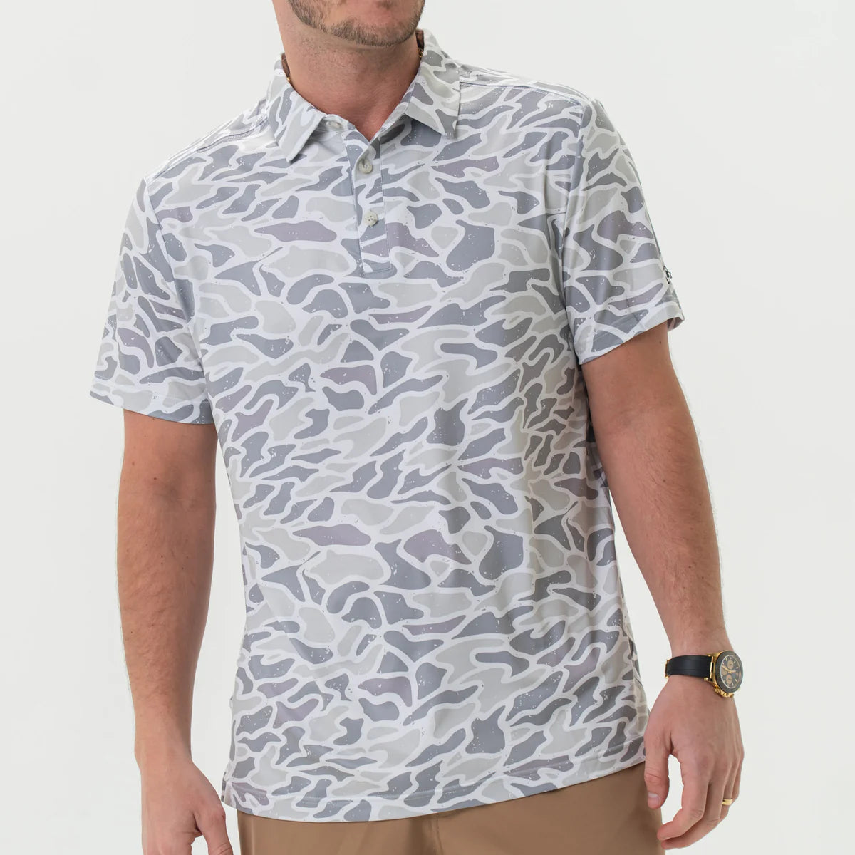 Men's Performance Polo - White Camo