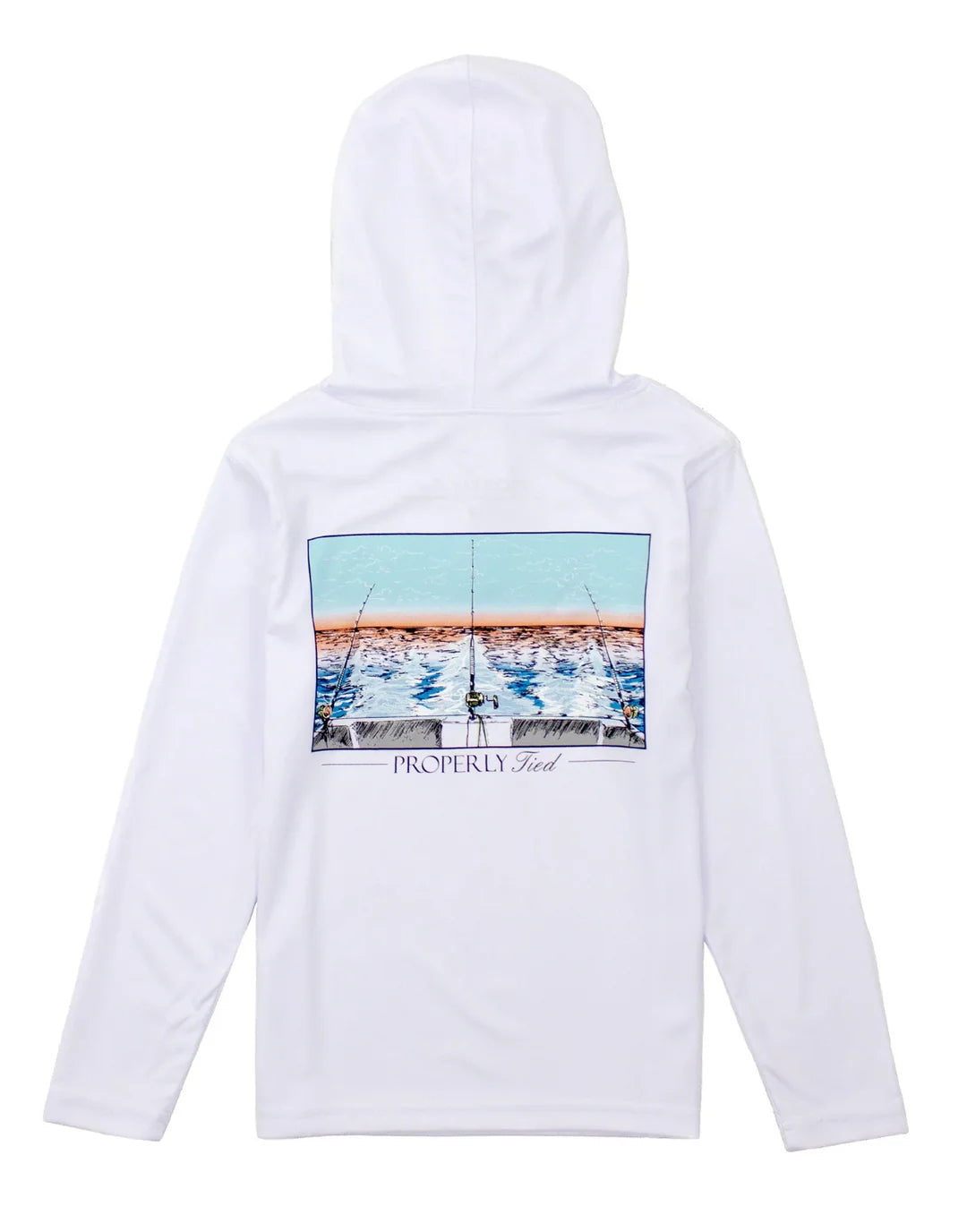 Boys Shade Performance Hoodie Castaway White