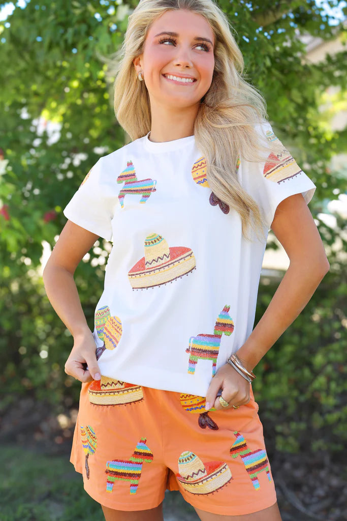 Belle Cher Sequin Fiesta Shirt