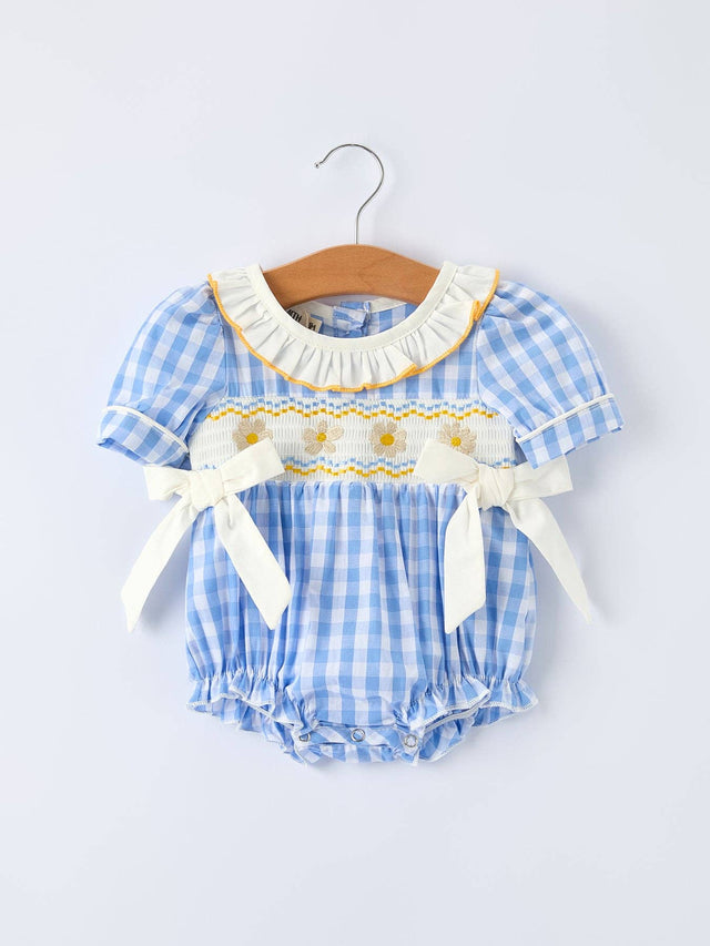 Spring Daisy Bow Romper