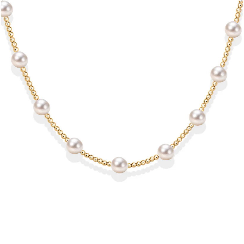 Bara | Gold Filled Beaded Necklace with Pearls