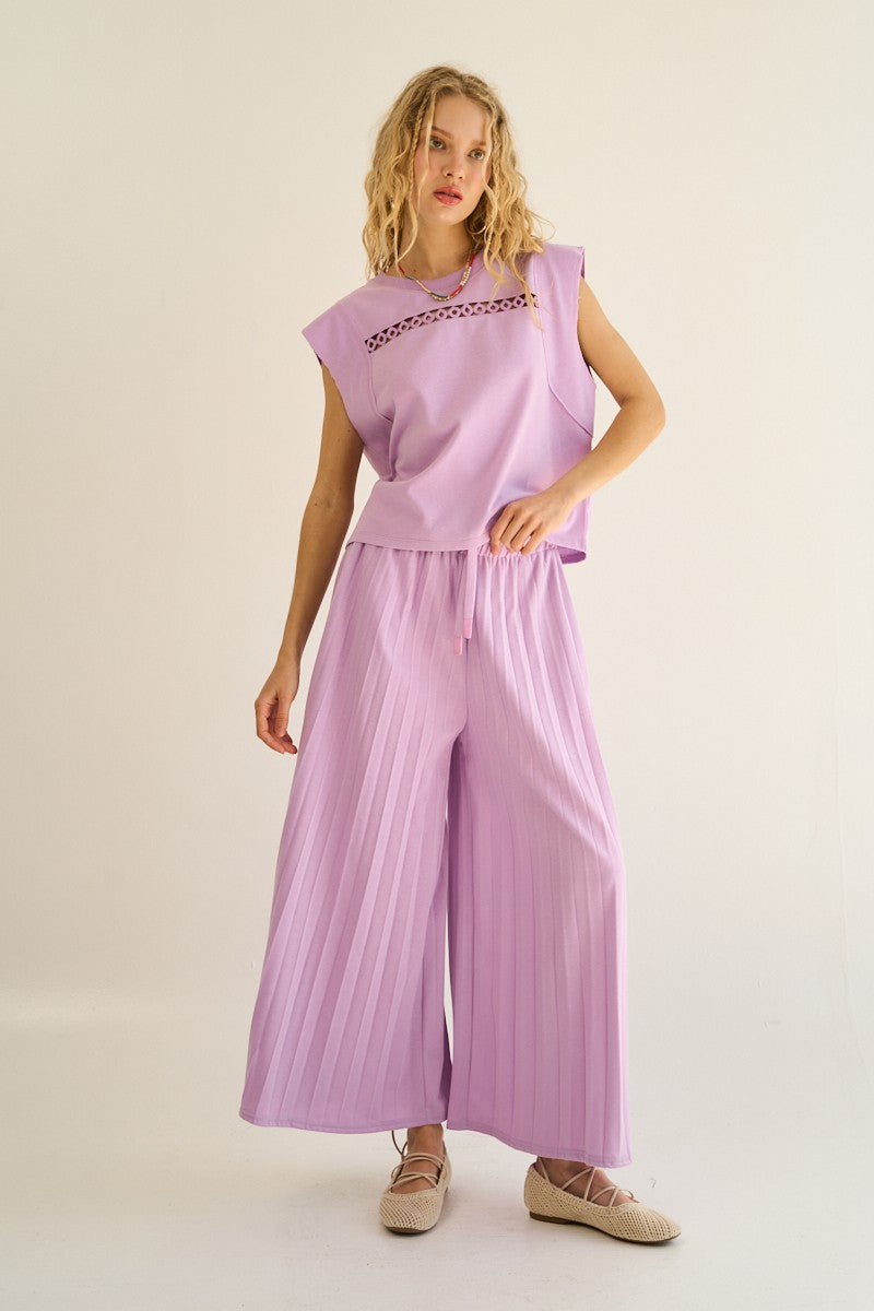 Purple Wide Leg Set