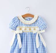 Spring Daisy Smocked Bow Dress