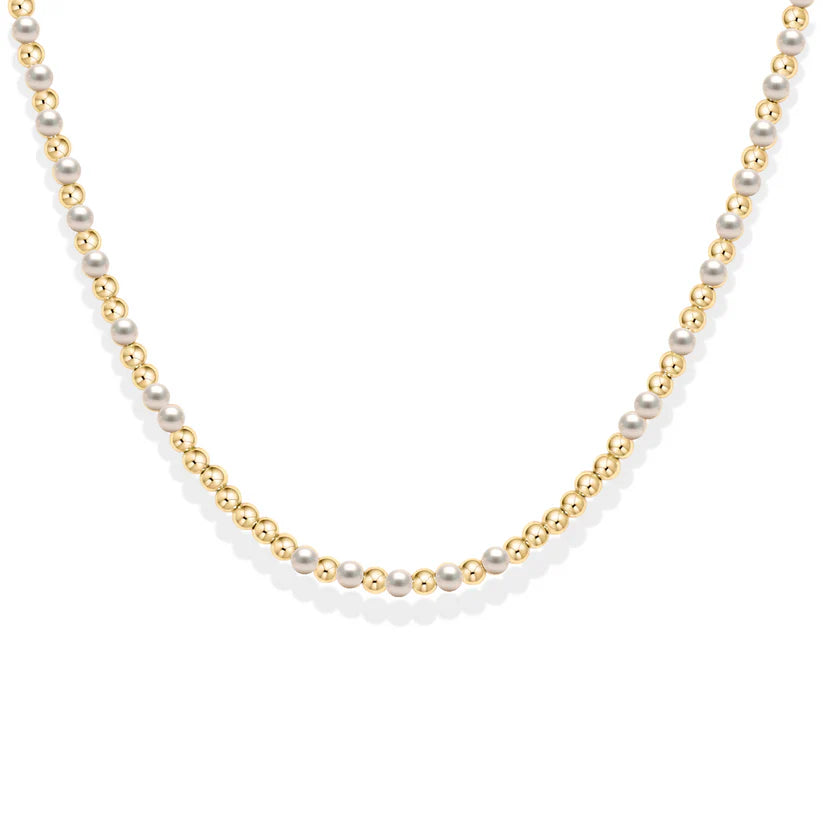 Emma | Gold Filled Beaded Necklace with Pearls