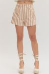 Tan Striped Shorts