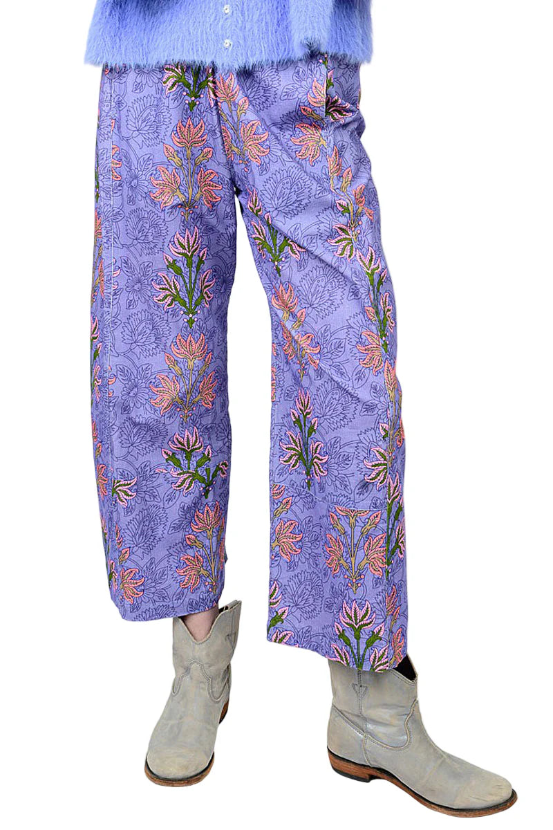Ivy Jane Block Print Corduroy Pants in Peri Style
