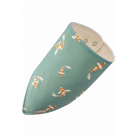 MILKBARN  Swimming Koi Cotton Stretch Kerchief Bib