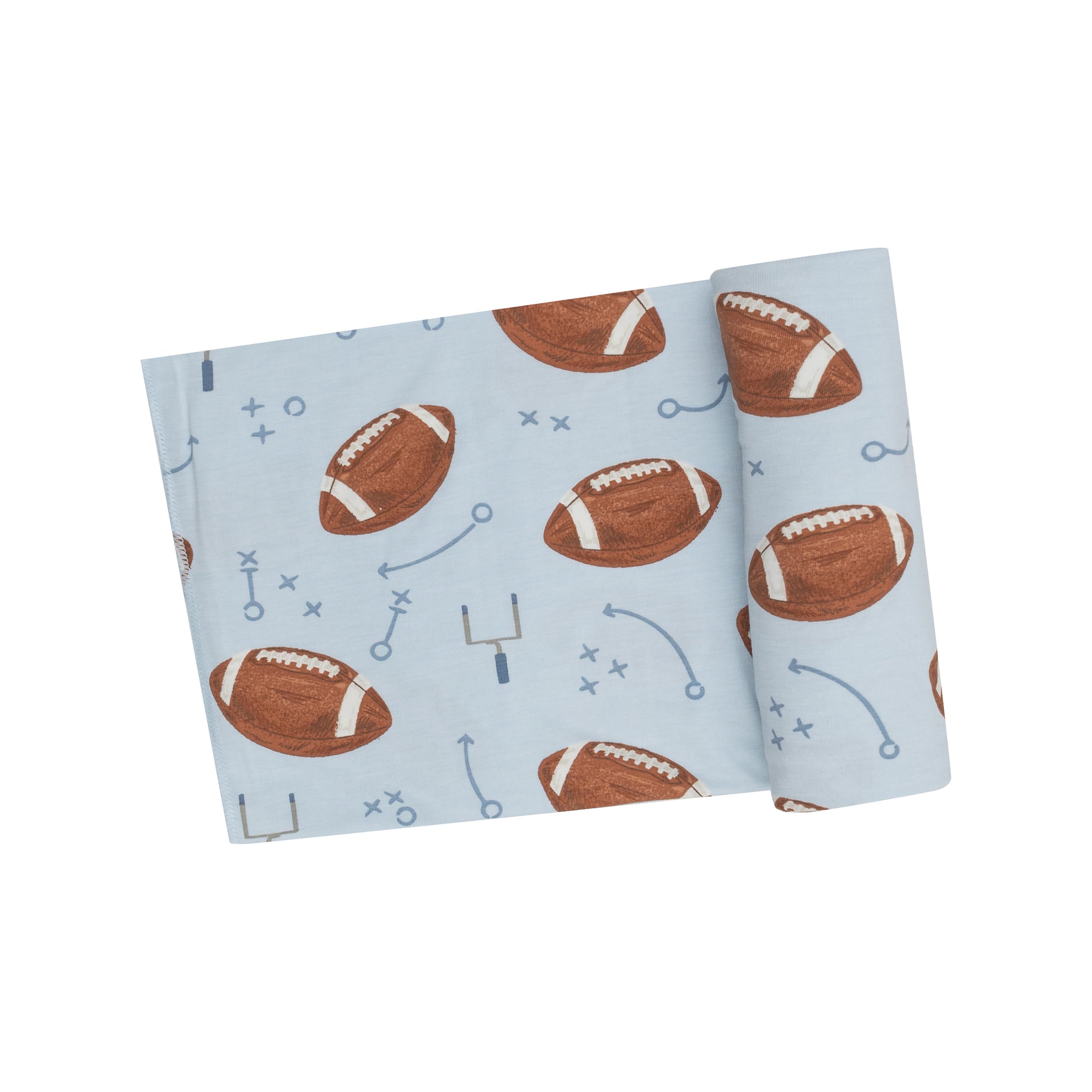 Angel Dear Footballs Blue - Swaddle Blanket