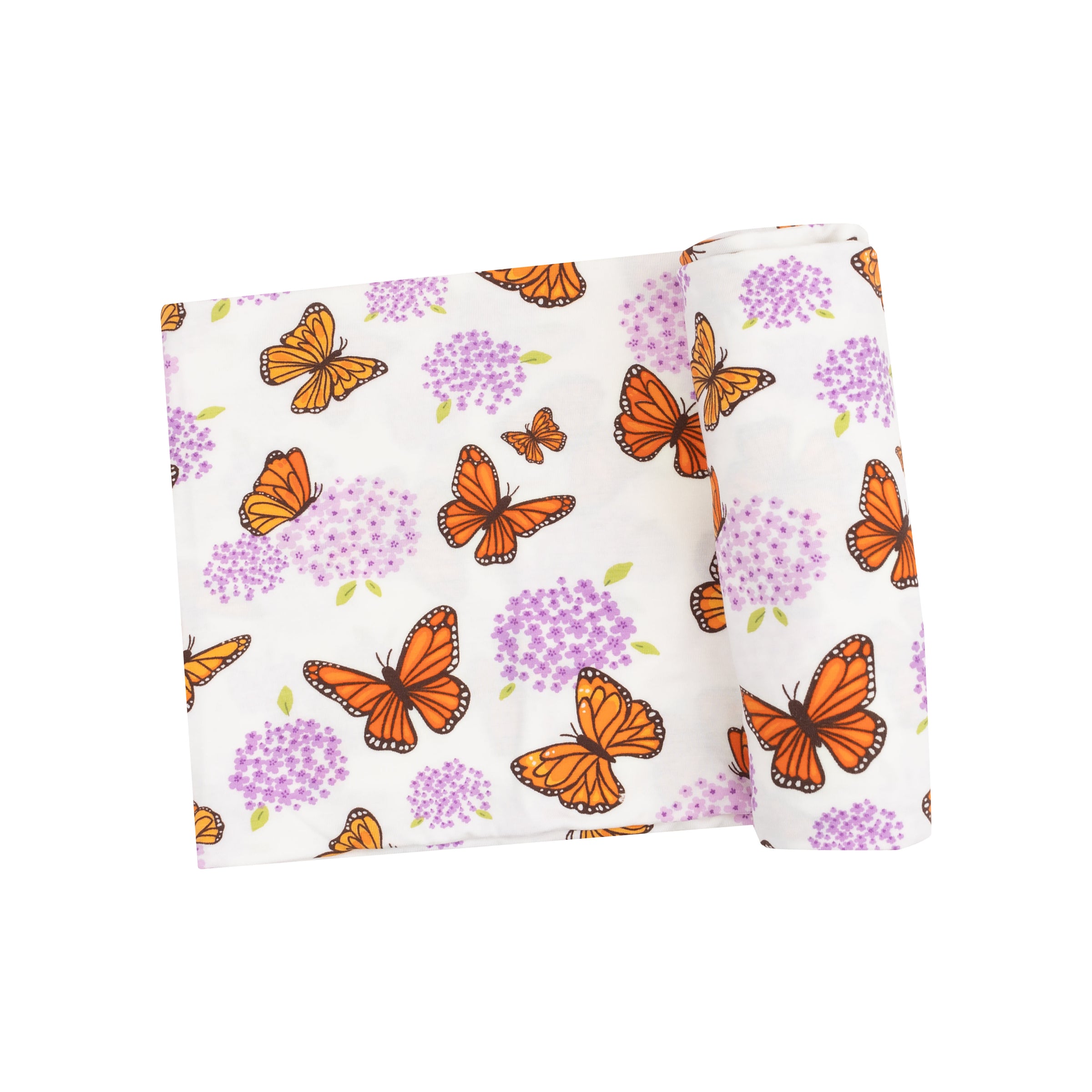 Monarch Butterflies And Milkweed Swaddle Blanket