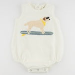 SURFING DOG TERRY APPLIQUE BUBBLE