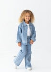 Denim Rhinestone Bow Jacket