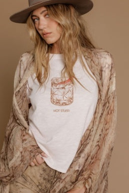 HOT STUFF SLUB CAP TEE