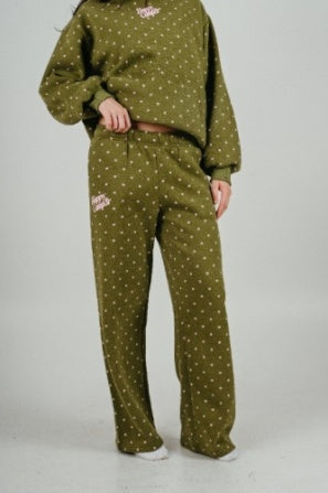 Olive Dot Sweatpants