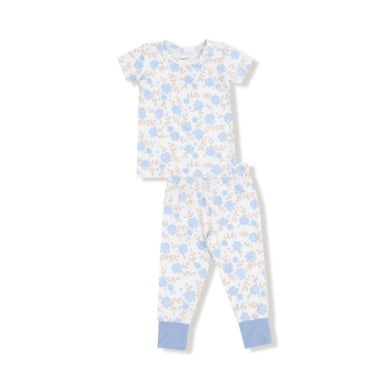 Baby Blue Floral - S/s Loungewear Set