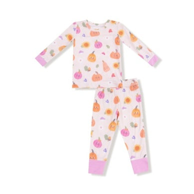 Autumn Pumpkins - Pink - L/s Loungewear Set