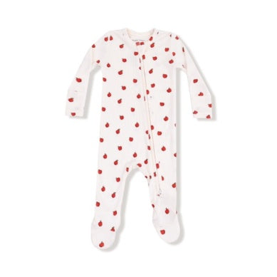 Tiny Apples - 2 Way Zipper Footie