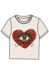 Heart Eye Cropped Shirt