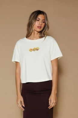 OLIVE CROPPED TEE